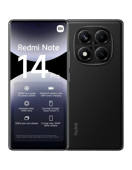 Smartphone Xiaomi Redmi Note 14 Pro 8GB/ 256GB/ 6.67"/ Negro Medianoche