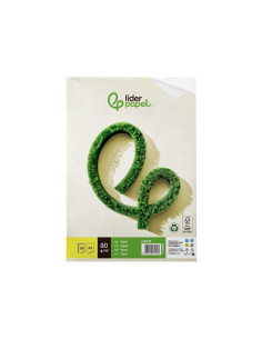 Papel liderpapel a4 80g/m2 reciclado liso paquete de 100 hojas 2