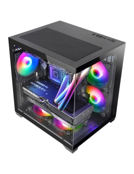Caja Gaming Minitorre Mars Gaming MC-VIEW2/ Negra