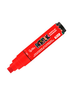 Rotulador liderpapel acrylic base agua todo tipo de superficie punta rectangular 10 mm rojo 2