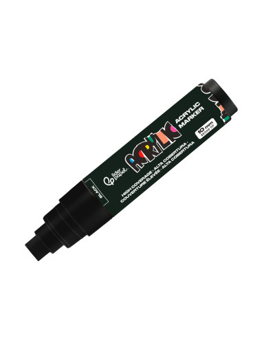 Rotulador liderpapel acrylic base agua todo tipo de superficie punta rectangular 10 mm negro