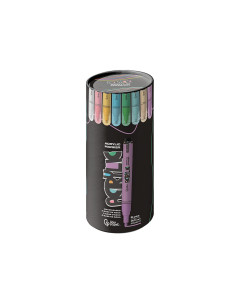 Rotulador liderpapel acrylic base agua todo tipo de superficie punta redonda 3mm caja de 8 unidades colores pastel 2