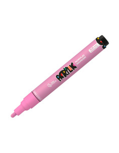 Rotulador liderpapel acrylic base agua todo tipo de superficie punta redonda 3 mm rosa claro 2
