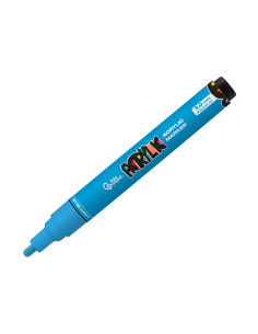 Rotulador liderpapel acrylic base agua todo tipo de superficie punta redonda 3 mm azul claro 2