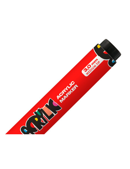 Rotulador liderpapel acrylic base agua todo tipo de superficie punta redonda 3 mm rojo