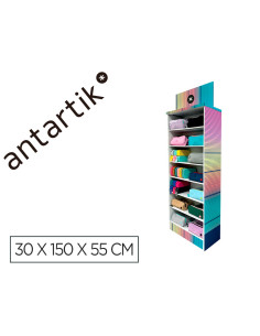 Estuche portatodo antartik expositor de suelo carton con 105 unidades surtidas 30x150x55 cm