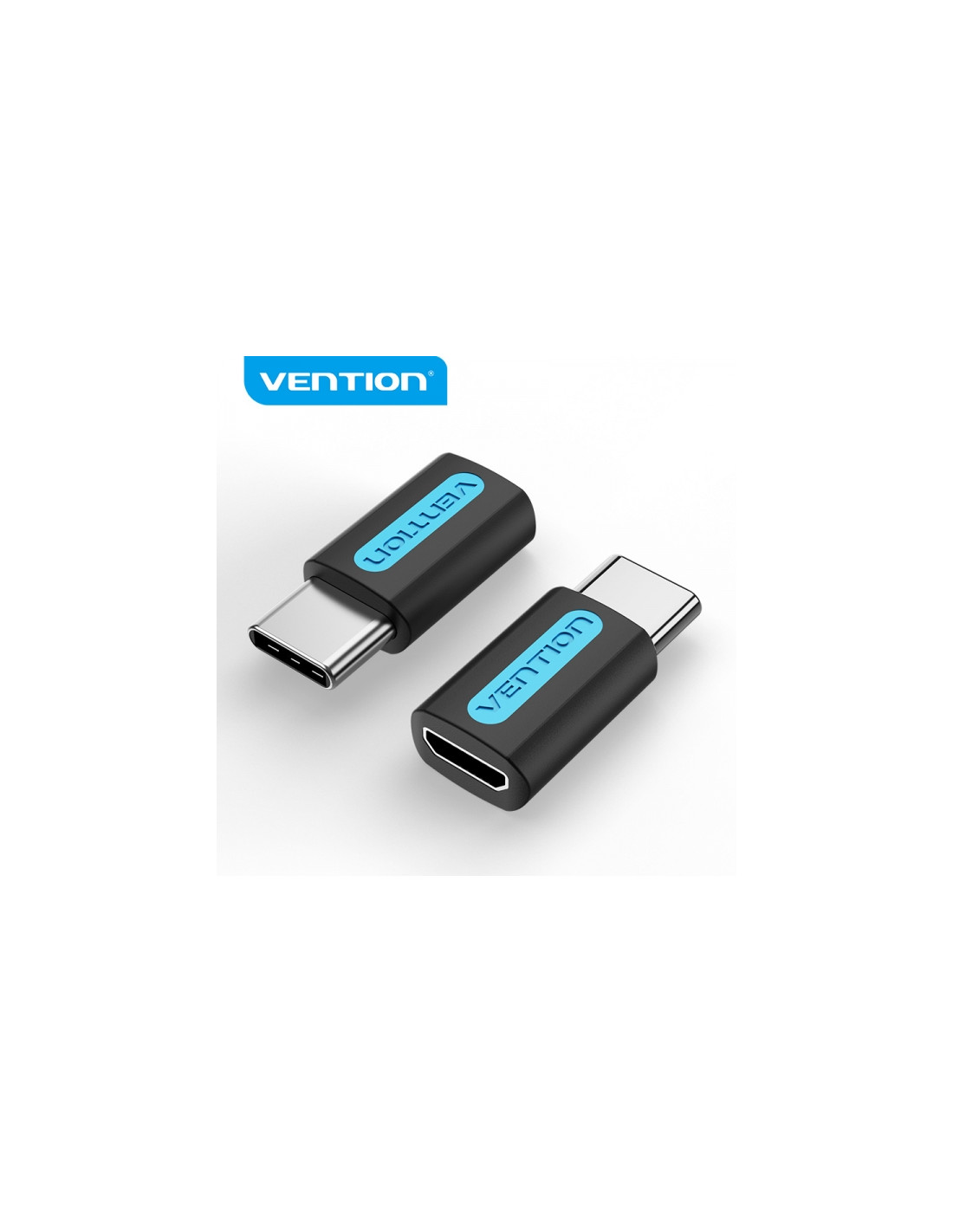 Vention Adaptador USB-C Macho a MicroUSB Hembra - Color Negro