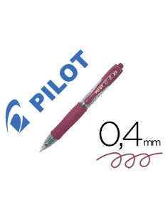 Boligrafo pilot g-2 pixie burdeos tinta gel retractil sujecion de caucho