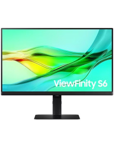 Monitor Profesional Samsung ViewFinity S6 S24D604UAU 24"/ QHD/ Regulable en Altura/ Negro