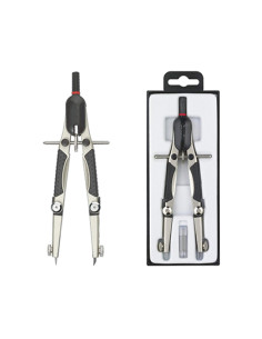 Compas rotring compact micrometrico ajuste rapido longitud 17 cm circunferencia 36 cm