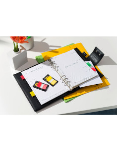 Banderitas separadoras post-it pequeña 11,9x43,2 mm dispensador 60 hojas+40 hojas gratis 5 colores surtidos 2