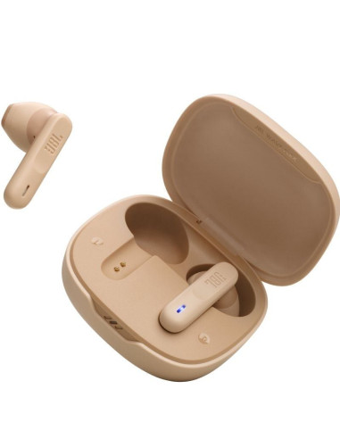 Auriculares Bluetooth JBL Wave Flex con estuche de carga/ Autonomía 8h/ Beige
