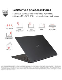 Portátil LG Gram 14ZD90T-G.AX78B Intel Core Ultra 7-255H/ 16GB/ 1TB SSD/ 14"/ Sin Sistema Operativo 2