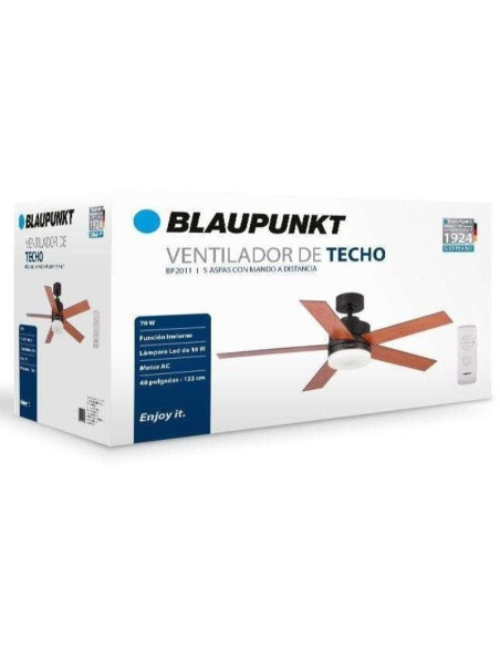 Ventilador de Techo Blaupunkt BP2011/ 70W/ 5 Aspas 122cm