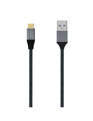 Aisens Cable USB 3.1 GEN2 Aluminio 10GBPS 3A - TIPOUSB-C/M-A/M - 0.5M - Color Gris