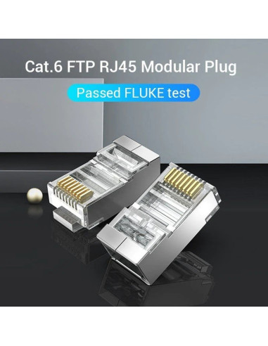 Conector RJ45 IDCR0-10/ Cat.6 FTP/ 10 uds