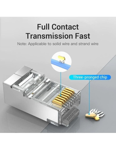 Conector RJ45 IDCR0-10/ Cat.6 FTP/ 10 uds