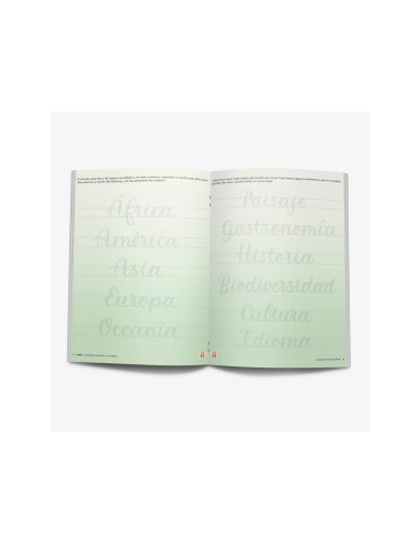 Cuaderno rubio lettering caligrafia creativa viajando por el mundo
