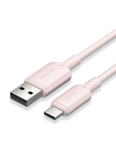 Vention Cable USB-C a USB-A 3A 60W - 2m - Trenzado - Color Rosa