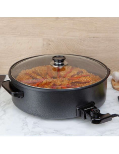Orbegozo PZ 8100 Olla Paellera Pizza-Pan - Reemplaza tu Bateria de Ollas con Esta Versatil Olla Electrica - Capacidad para Grand 2