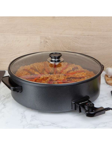 Orbegozo PZ 8100 Olla Paellera Pizza-Pan - Reemplaza tu Bateria de Ollas con Esta Versatil Olla Electrica - Capacidad para Grand
