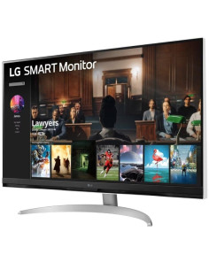 Smart Monitor LG 32SQ700S-W 31.5"/ 4K/ Multimedia/ Regulable en altura/ Smart TV/ Plata y Blanco 2