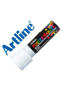 Rotulador artline poster marker epp-30 punta rectangular 30 mm color blanco