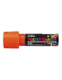Rotulador artline poster marker epp-30 punta rectangular 30 mm color naranja fluor 2