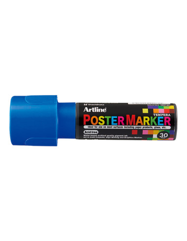 Rotulador artline poster marker epp-30 punta rectangular 30 mm color azul