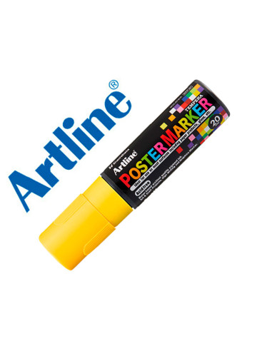 Rotulador artline poster marker epp-20 punta rectangular 20 mm color amarillo
