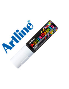 Rotulador artline poster marker epp-20 punta rectangular 20 mm color blanco