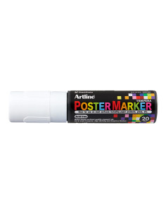 Rotulador artline poster marker epp-20 punta rectangular 20 mm color blanco 2