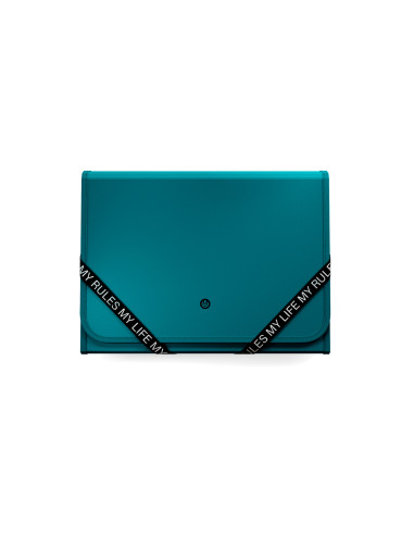 Carpeta carchivo my rules clasificadora acordeon 13 departamentos polipropileno con gomas folio color verde