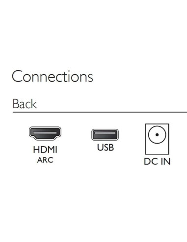 Barra de Sonido con Bluetooth Philips TAB4000/10/ 60W/ 2.0/ Negra