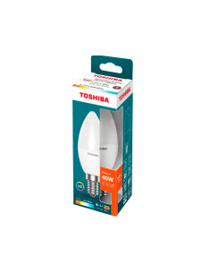 Bombilla led toshiba essential c37 e14 4.7w luz calida 2700k