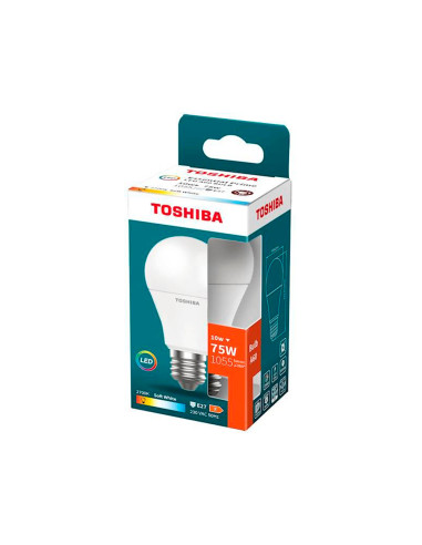 Bombilla led toshiba essential a60 e27 10w luz calida 2700k