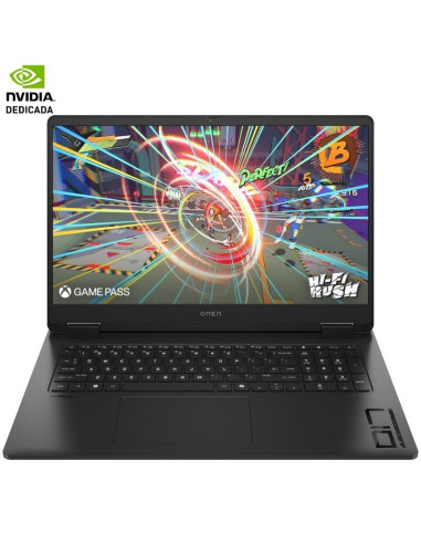 Portátil Gaming HP Omen 17-DB0007NS Ryzen 9 8945HS/ 32GB/ 1TB SSD/ GeForce RTX 4060/ 17.3"/ Sin Sistema Operativo