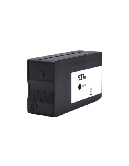 HP 937e XL Negro Cartucho de Tinta Pigmentada Generico - Reemplaza 4S6W9NE/4S6W5NE (Chip reforzado contra actualizaciones)