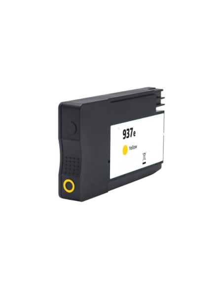 HP 937e XL Amarillo Cartucho de Tinta Pigmentada Generico - Reemplaza 4S6W8NE/4S6W4NE (Chip reforzado contra actualizaciones)
