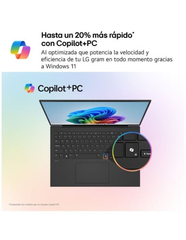 Portátil LG Gram 16Z90TS-G.AU99B Intel Core Ultra 9-288V/ 32GB/ 1TB SSD/ 16"/ Win11