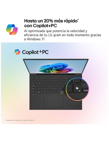 Portátil LG Gram 16Z90TS-G.AU99B Intel Core Ultra 9-288V/ 32GB/ 1TB SSD/ 16"/ Win11
