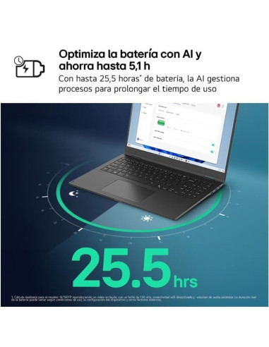 Portátil LG Gram 16Z90TS-G.AU99B Intel Core Ultra 9-288V/ 32GB/ 1TB SSD/ 16"/ Win11