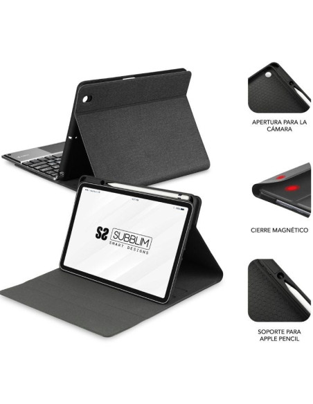 Funda con Teclado Subblim KeyTab Pro BT para Tablet iPad 10.9" 10a Gen/ Negra