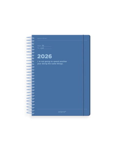 Agenda espiral antartik a5+ 2026 dia pagina diseño 2 papel 80 gr
