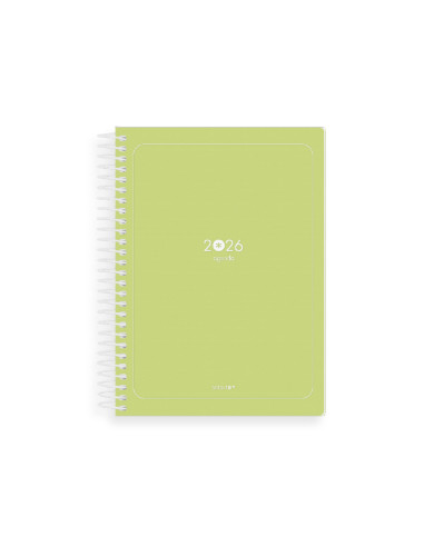 Agenda espiral antartik a5+ 2026 dia pagina basic papel 80 gr