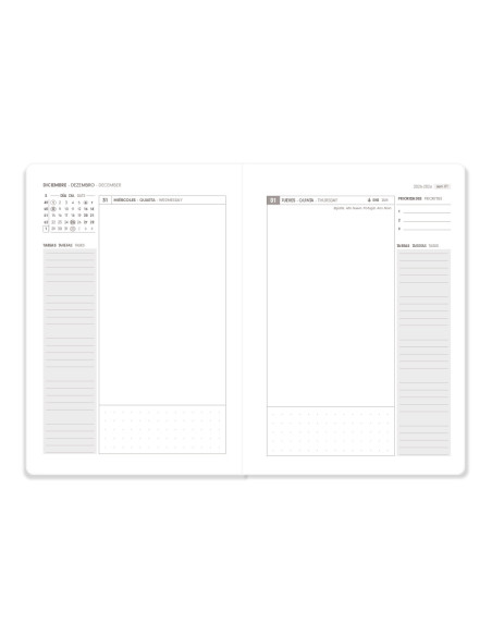 Agenda espiral antartik a5+ 2026 dia pagina basic papel 80 gr