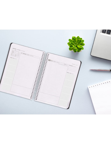 Agenda espiral antartik a5+ 2026 dia pagina basic papel 80 gr