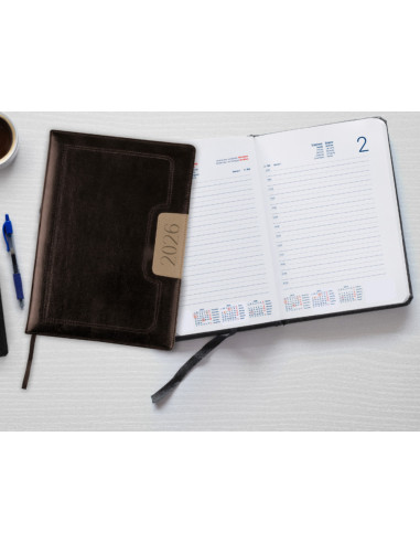 Agenda encuadernada liderpapel dorios 150x210 mm 2026 dia pagina design 1 papel 70 gr
