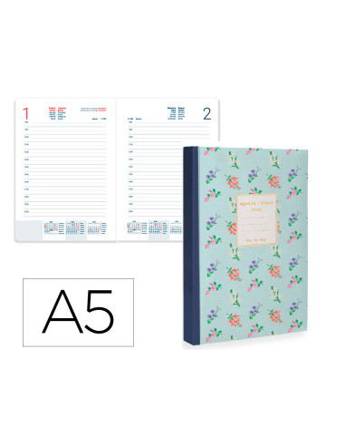 Agenda encuadernada liderpapel nomi a5 2026 dia pagina design 1 papel 70 gr