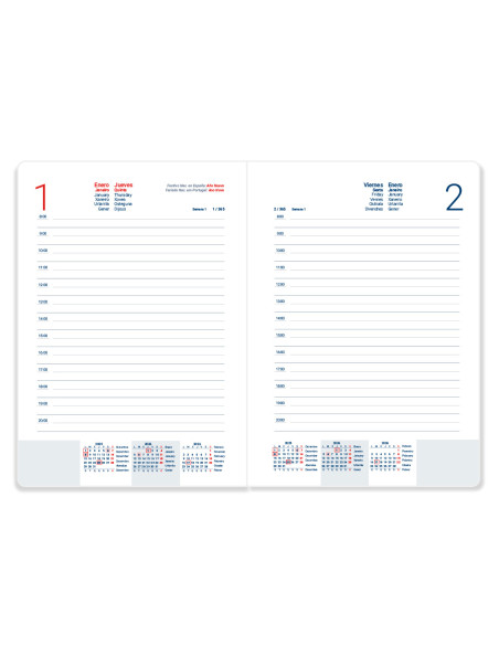 Agenda encuadernada liderpapel nomi a5 2026 dia pagina design 1 papel 70 gr